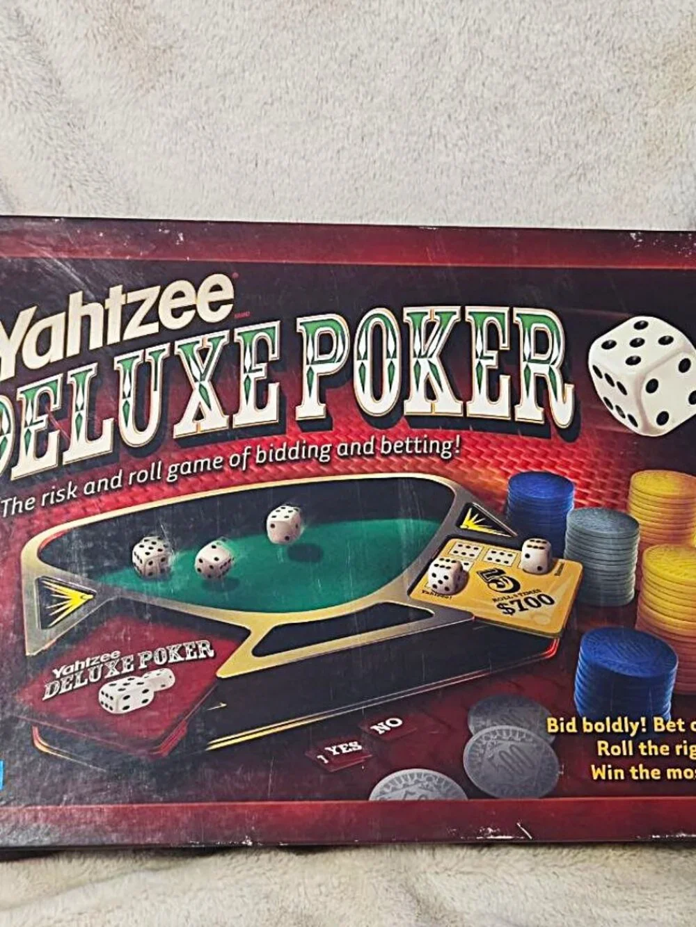 Yahtzee Deluxe Poker Dice Board Game Parker Brothers 2005 - No Instructions Book